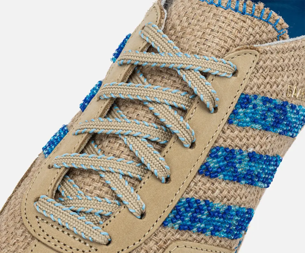 Giày Adidas Gazelle x CLOT ‘Linen Khaki Light Blue’ IH3641 - Ảnh 6