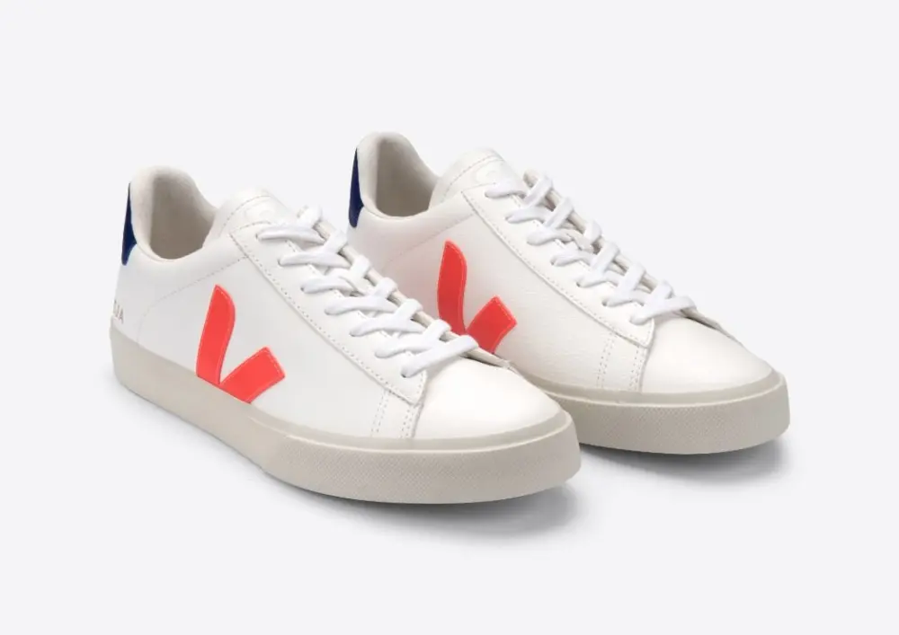 Giày Veja Campo Leather ‘White Orange Fluo’ CP052195 - Ảnh 5