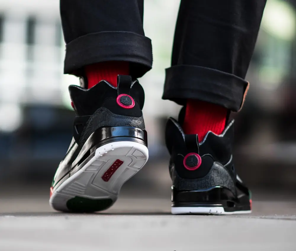 Giày Nike Air Jordan Spizike GS ‘Black Varsity Red’ 2017 317321-026 - Ảnh 3