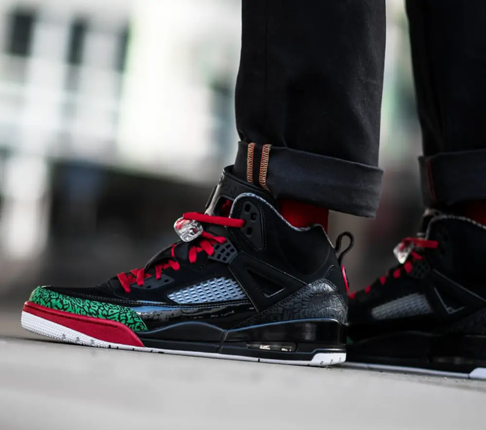 Giày Nike Air Jordan Spizike GS ‘Black Varsity Red’ 2017 317321-026 - Ảnh 4