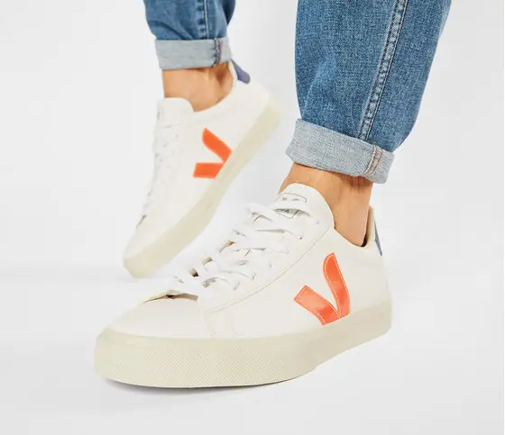 Alternative view of Giày Veja Campo Leather ‘White Orange Fluo’ CP052195