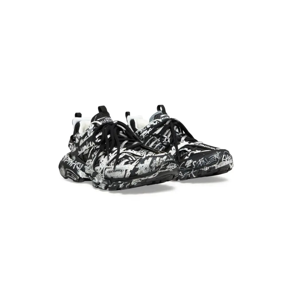 Giày Balenciaga x Adidas Track Graffiti ‘Black’ 542023-W3RRA-1090 - Ảnh 3