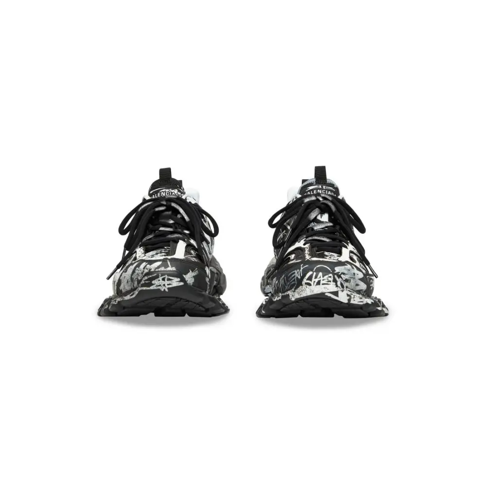 Giày Balenciaga x Adidas Track Graffiti ‘Black’ 542023-W3RRA-1090 - Ảnh 4