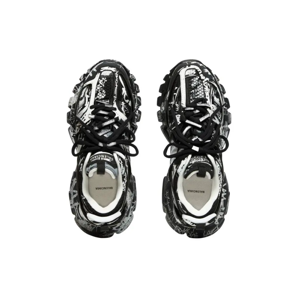 Giày Balenciaga x Adidas Track Graffiti ‘Black’ 542023-W3RRA-1090 - Ảnh 6