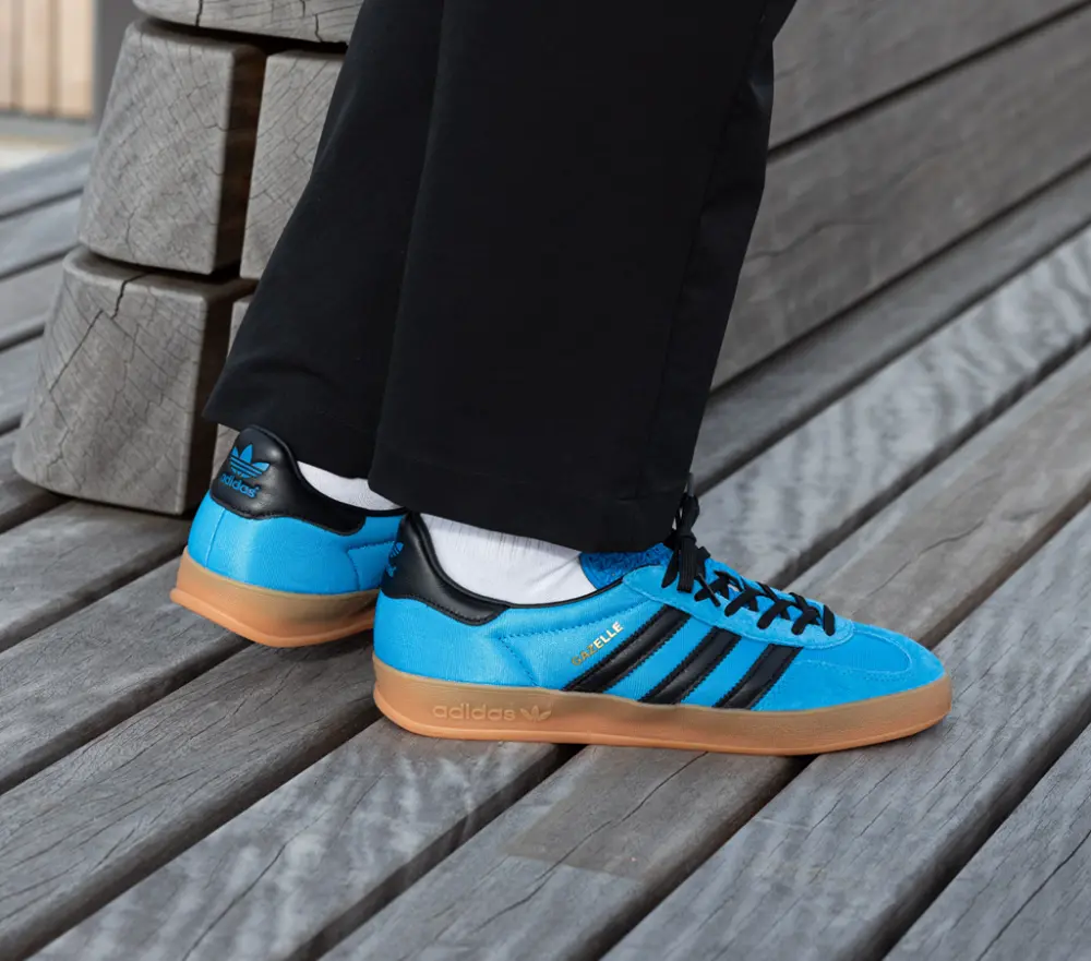 Giày adidas Gazelle Indoor ‘Bright Blue Black Gum’ IG4998 - Ảnh 3