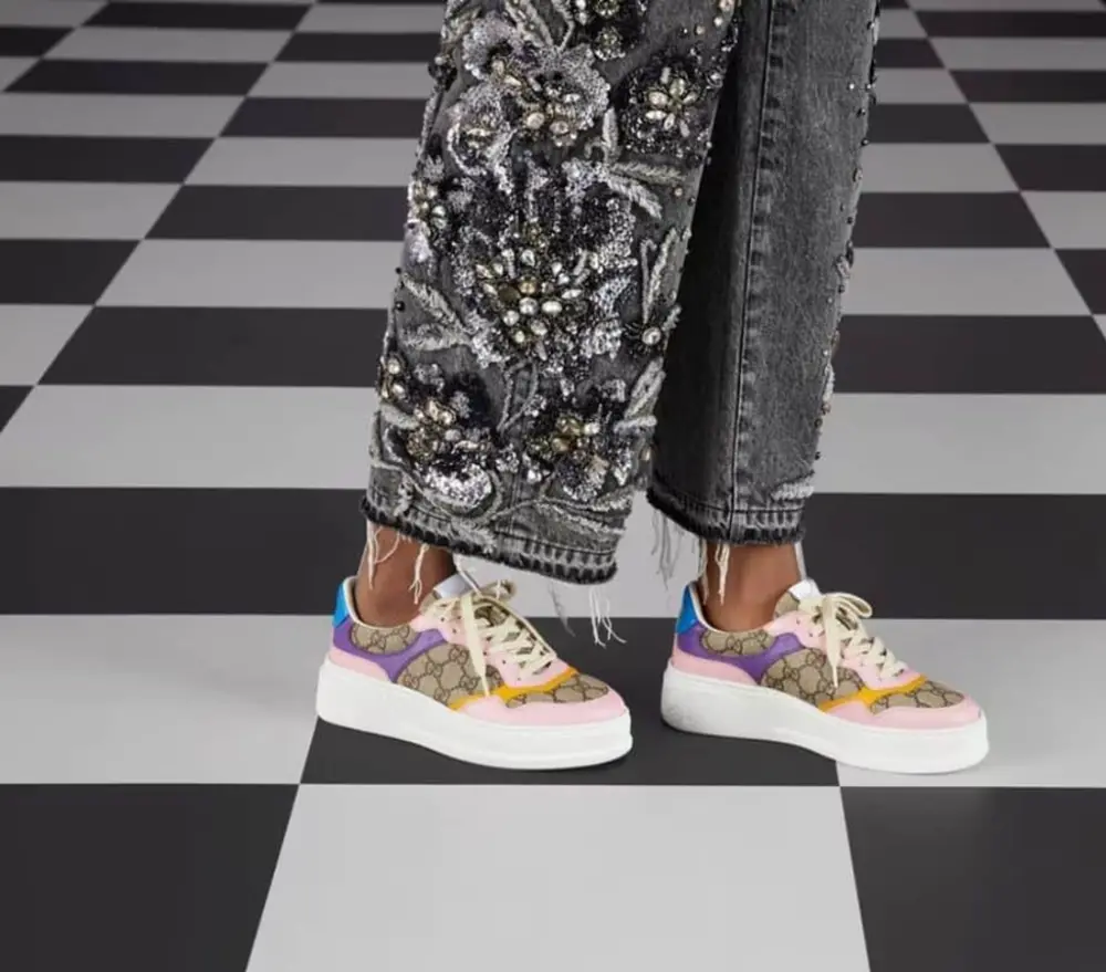 Giày Gucci GG Sneaker 'Beige Multi Monogram' 726850-FABAW-9785 - Ảnh 3