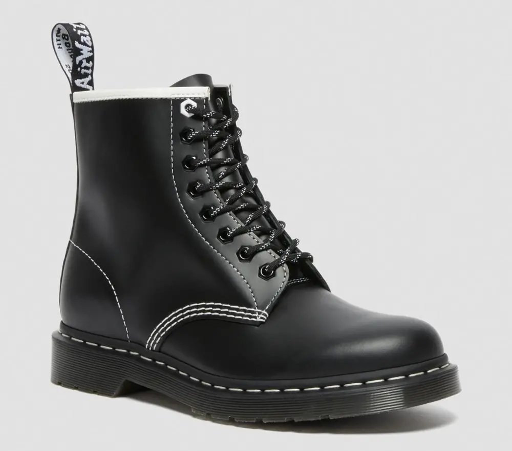 Giày Dr. Martens 1460 Contrast Stitch Leather Lace Up Boots 'Black' 27303001 - Ảnh 3