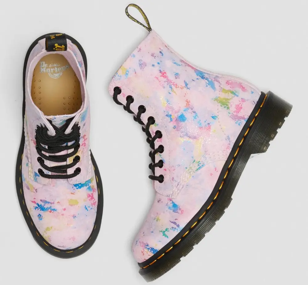 Giày Dr. Martens 1460 Pascal Rainbow Suede Lace Up Boots 'Pink' 27245650 - Ảnh 3