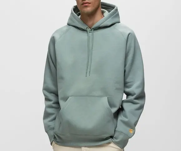 Alternative view of Áo Carhartt WIP Hooded Chase Sweat ‘Glassy Teal’ I026384-1R1-XX
