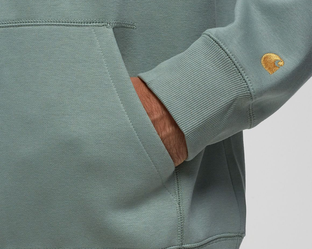 Áo Carhartt WIP Hooded Chase Sweat ‘Glassy Teal’ I026384-1R1-XX - Ảnh 3
