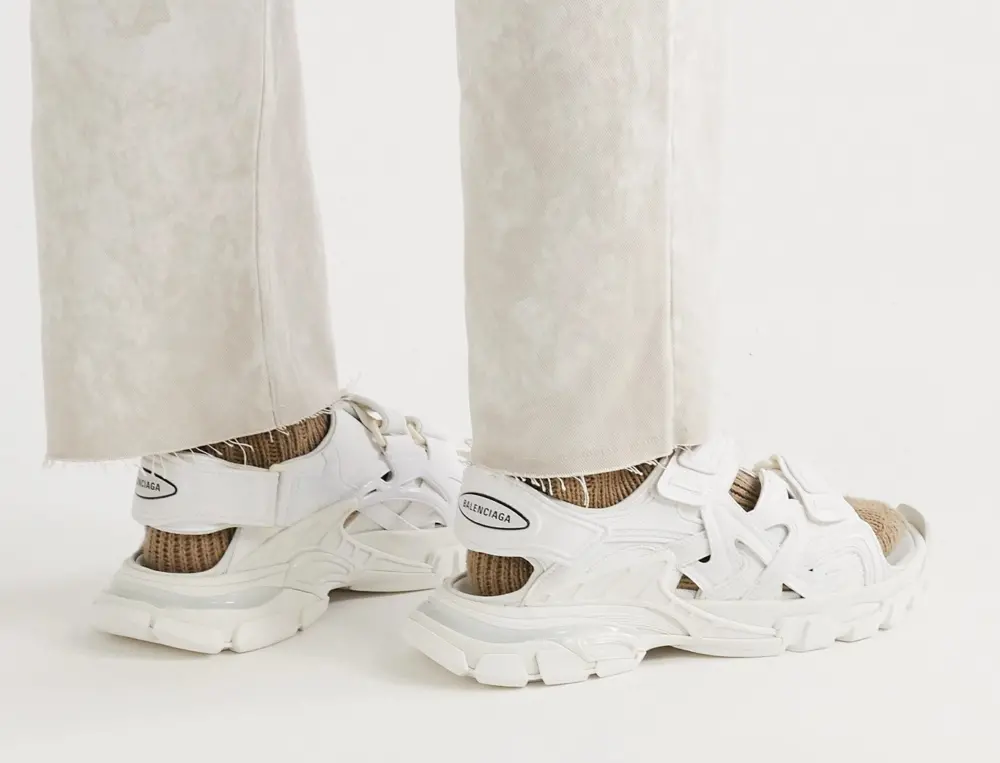 Dép Balenciaga Track Sandal ‘Triple White’ 617542 W2CC1 9000 - Ảnh 3