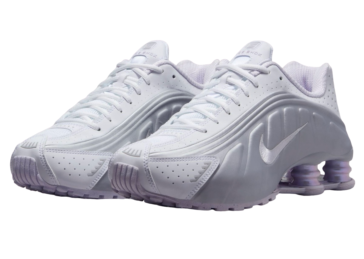 Giày Nike Shox R4 ‘Platinum Barely Grape’ HF5076-100 - Ảnh 2