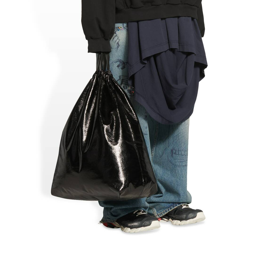 Giày Balenciaga Track.3 Trainers ‘Black White’ 700875W3RF51906 - Ảnh 3