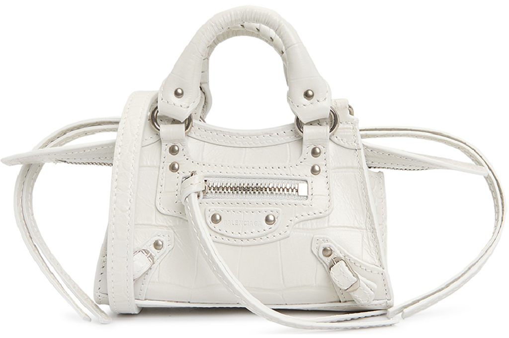 Túi Balenciaga Neo Classic Crocodile Tote ‘White’ 669537-23EFY-9016