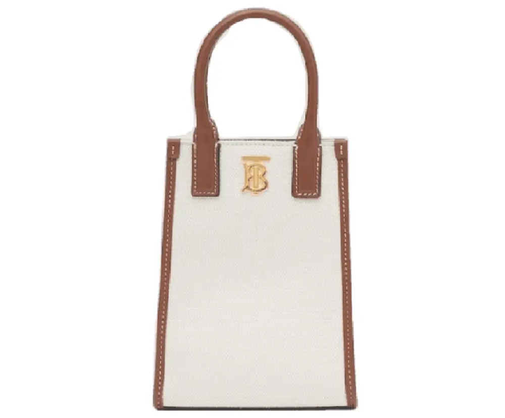 Túi Burberry Canvas Leather Tote ‘Ecru’ 80524601