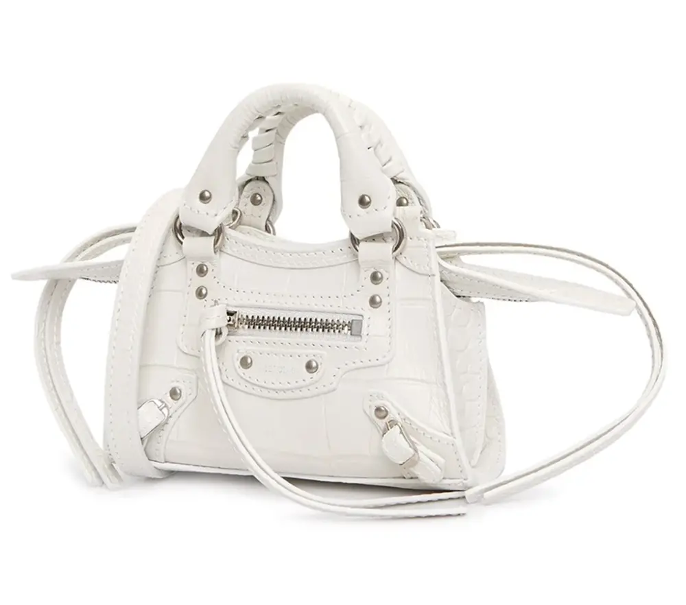 Alternative view of Túi Balenciaga Neo Classic Crocodile Tote ‘White’ 669537-23EFY-9016