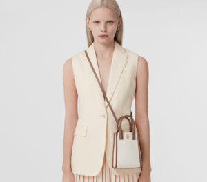 Alternative view of Túi Burberry Canvas Leather Tote ‘Ecru’ 80524601