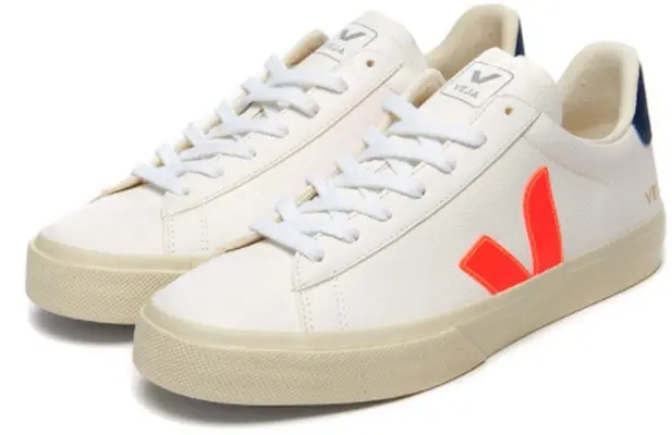 Giày Veja Campo Leather ‘White Orange Fluo’ CP052195 - Ảnh 4