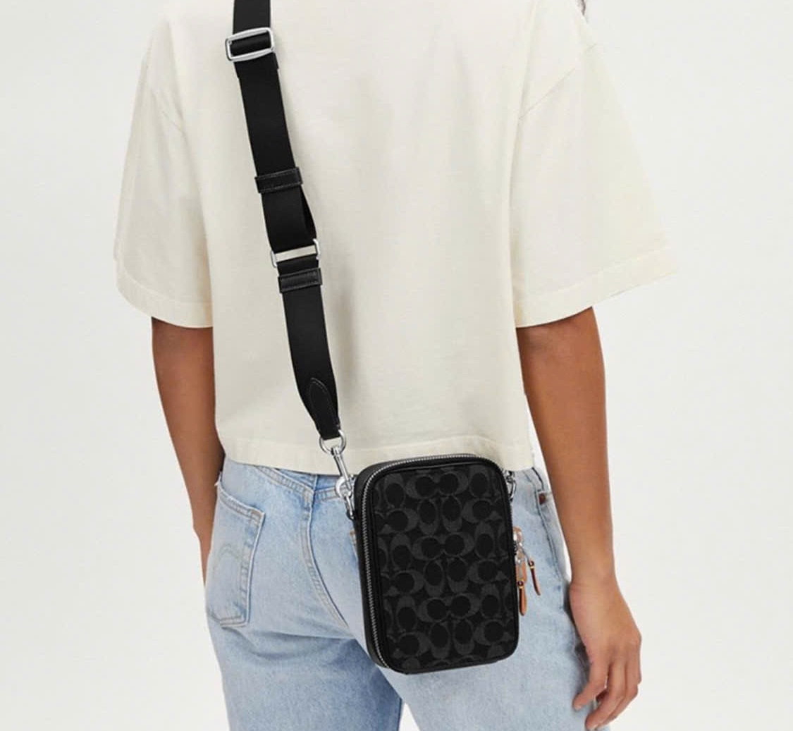 Túi Coach Stanton Crossbody In Signature ‘Denim’ CO946-SVBK - Ảnh 2