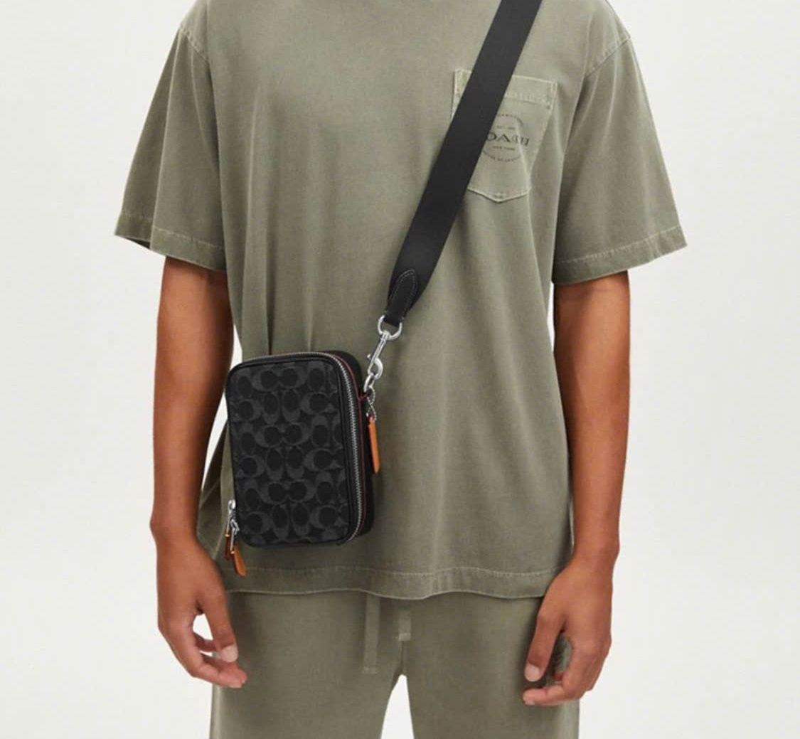 Túi Coach Stanton Crossbody In Signature ‘Denim’ CO946-SVBK - Ảnh 3