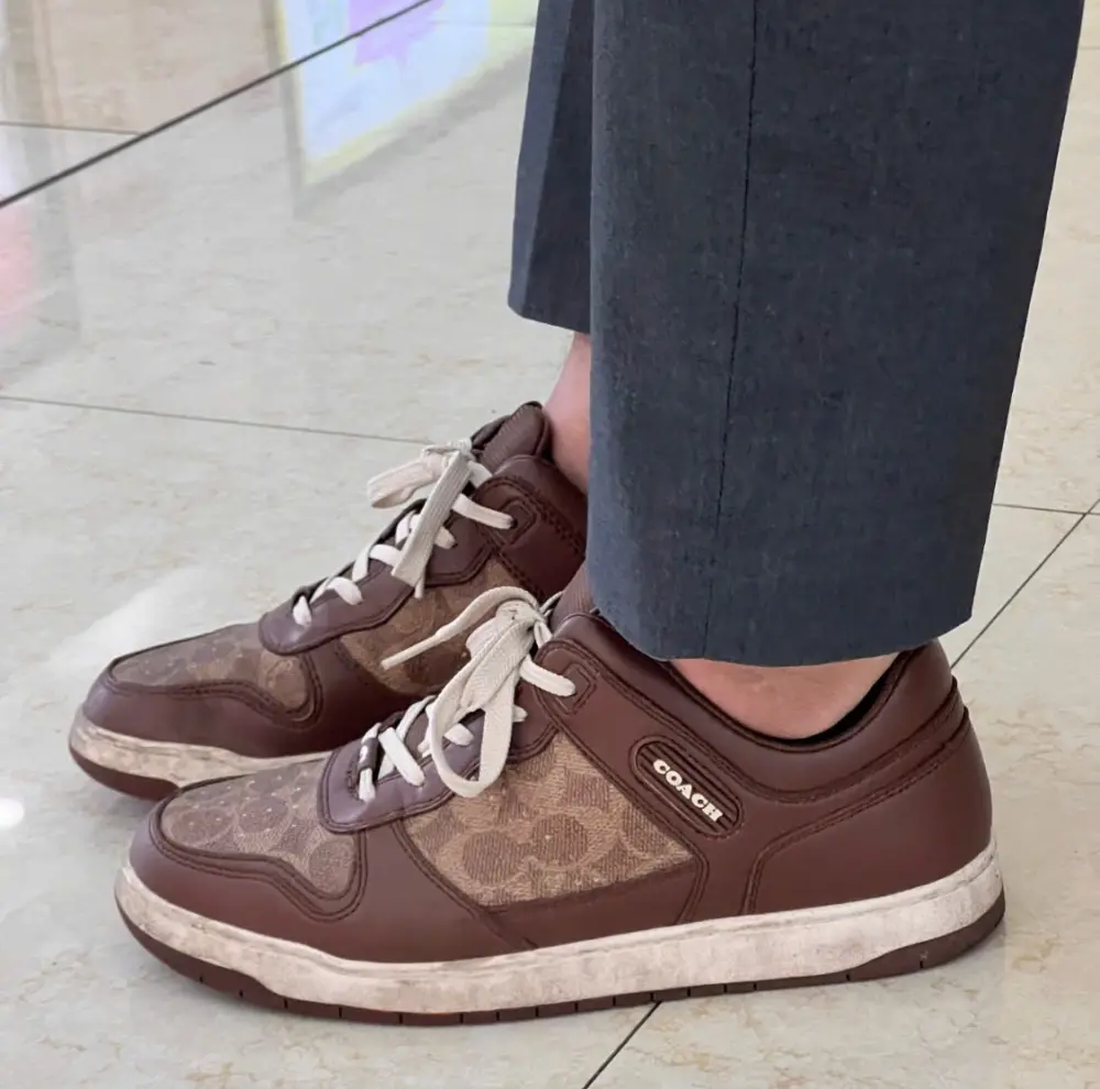 Giày Coach Sneaker In Signature Canvas ‘ Saddle’ CI313-SAD - Ảnh 4