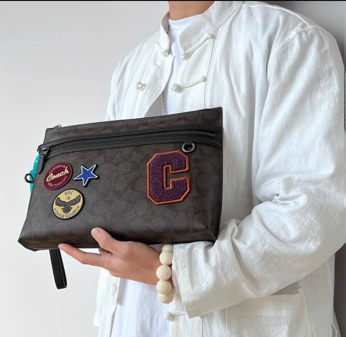 Túi Coach Signature Canvas ‘Souvenir Patches’ C6990-QBMAA - Ảnh 4