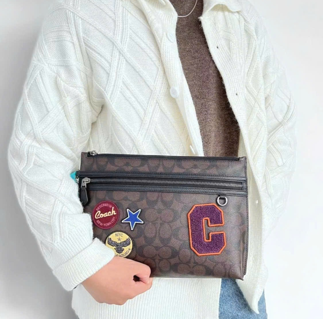 Túi Coach Signature Canvas ‘Souvenir Patches’ C6990-QBMAA - Ảnh 2