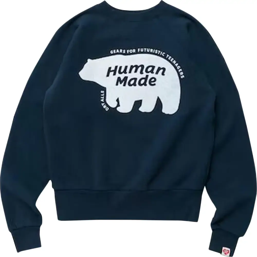 Áo Human Made Raglan Crewneck ‘Navy’ HM24CS019