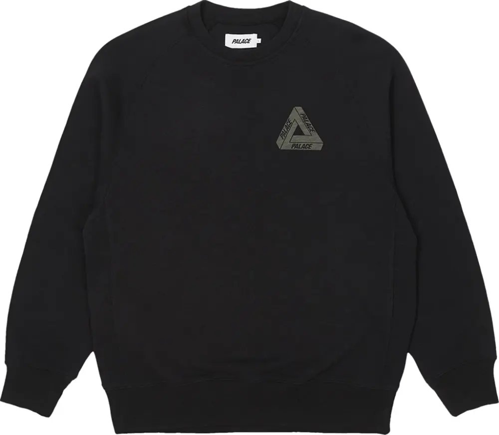 Áo Palace Tri-Ferg Slub Crew ‘Black’
