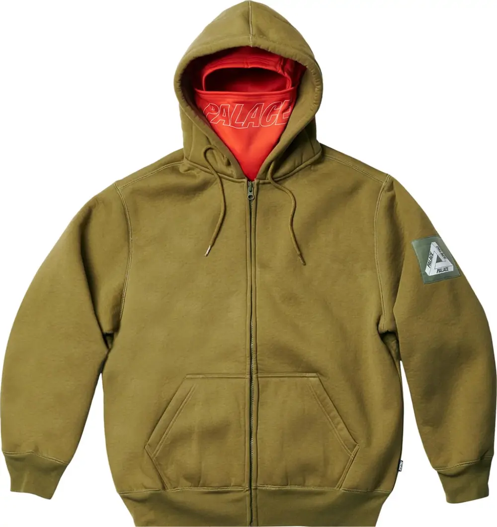 Áo Palace Facemask Shearling Thermal Hood ‘Olive’