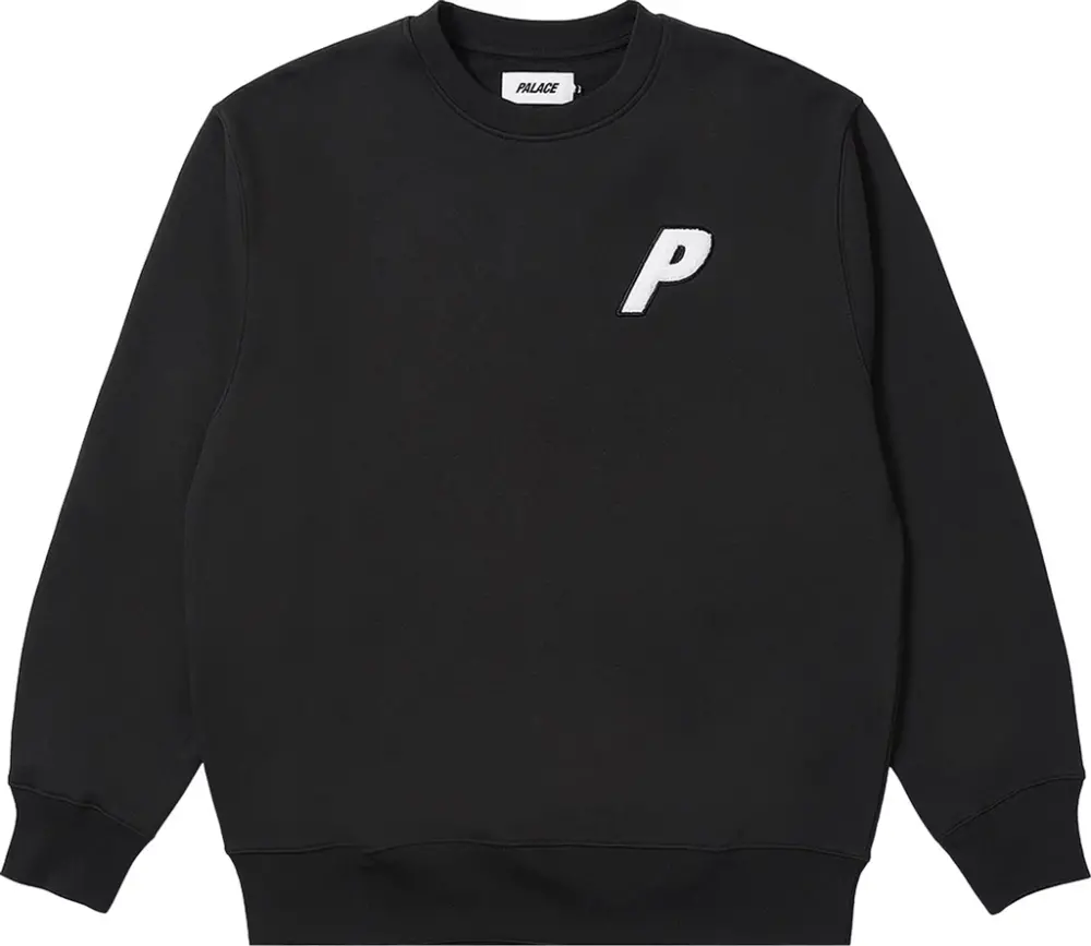 Áo Palace Fleece Tri-Ferg Crew ‘Black’