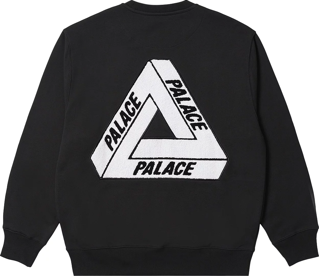 Áo Palace Fleece Tri-Ferg Crew ‘Black’ - Ảnh 2