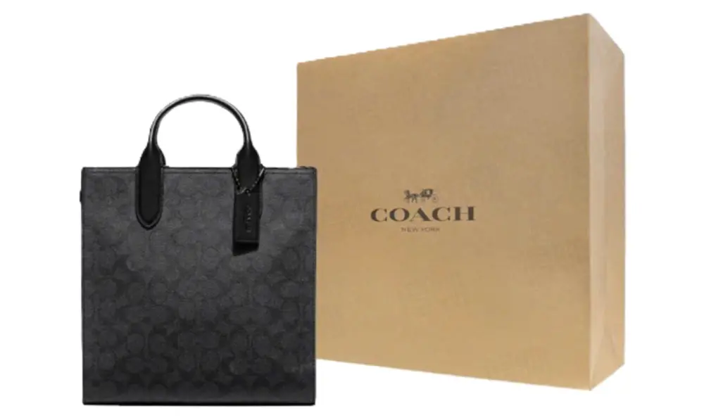 Túi Coach Gotham Tall Tote Bag 24 ‘Black’ CC096-CHR - Ảnh 4