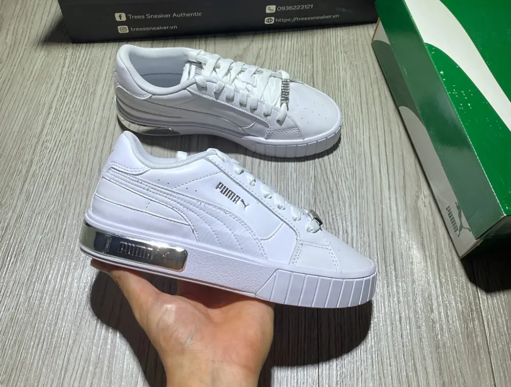 Giày Puma Wmns Cali Star ‘Metallic White Silver’ 380219-01 - Ảnh 4