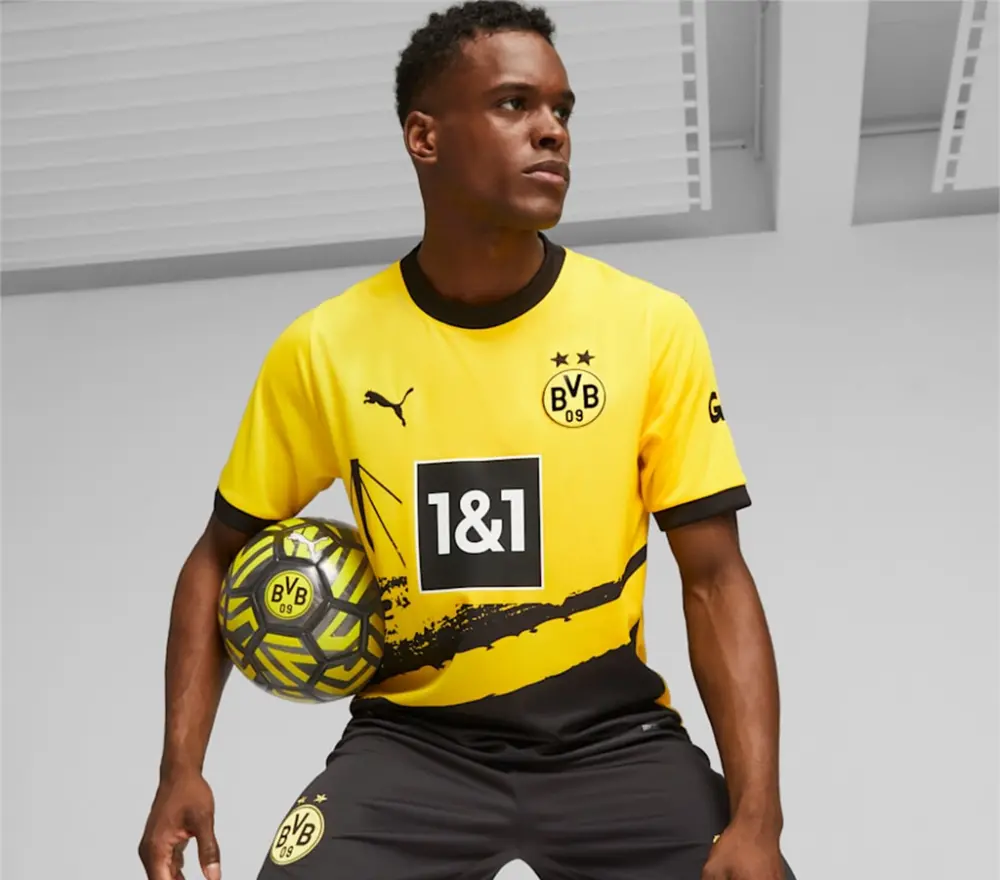 Alternative view of Áo Puma Borussia Dortmund 23/24 Home Jersey 'Cyber Yellow' 770604-01
