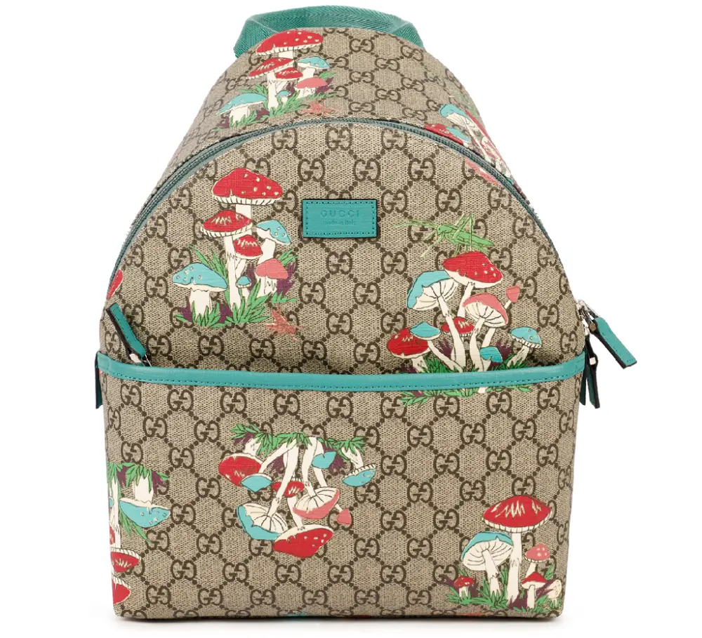 Balo Gucci GG Logo Mushrooms Print ‘Beige’ 271327-2DGCN-8300