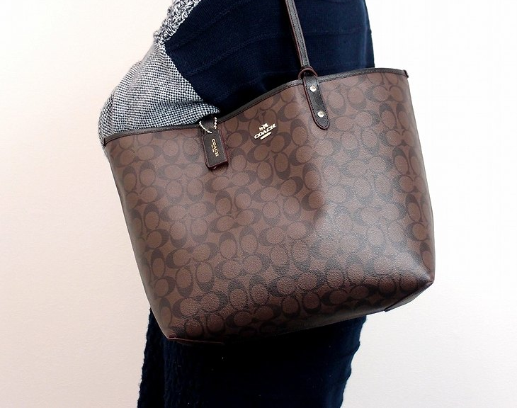 Túi Coach Reversible PVC City Signature ‘Black’ 36658-IMAA8 - Ảnh 5