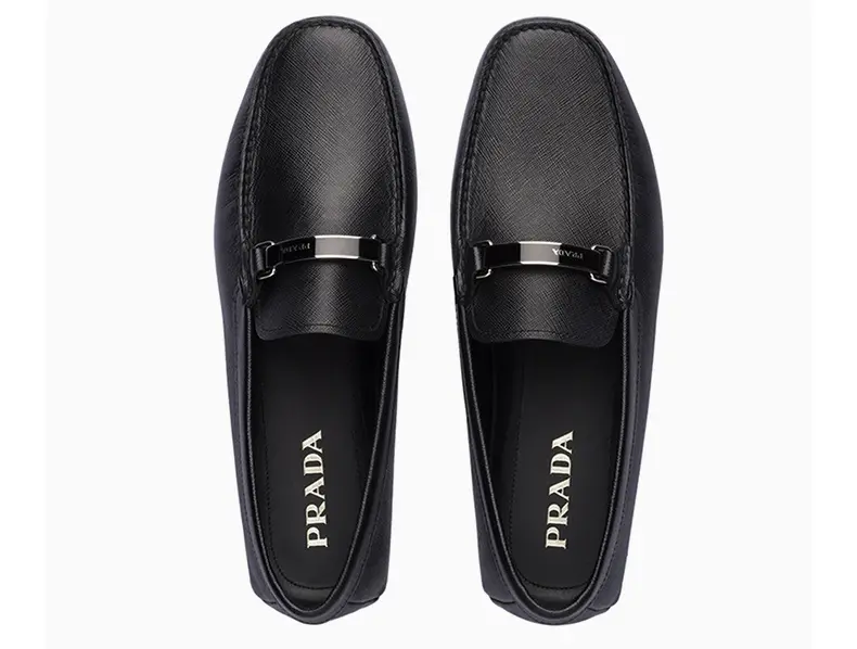 Giày Prada 21SS Saffiano Loafers ‘Black’ 2DD159-053-F0002 - Ảnh 4