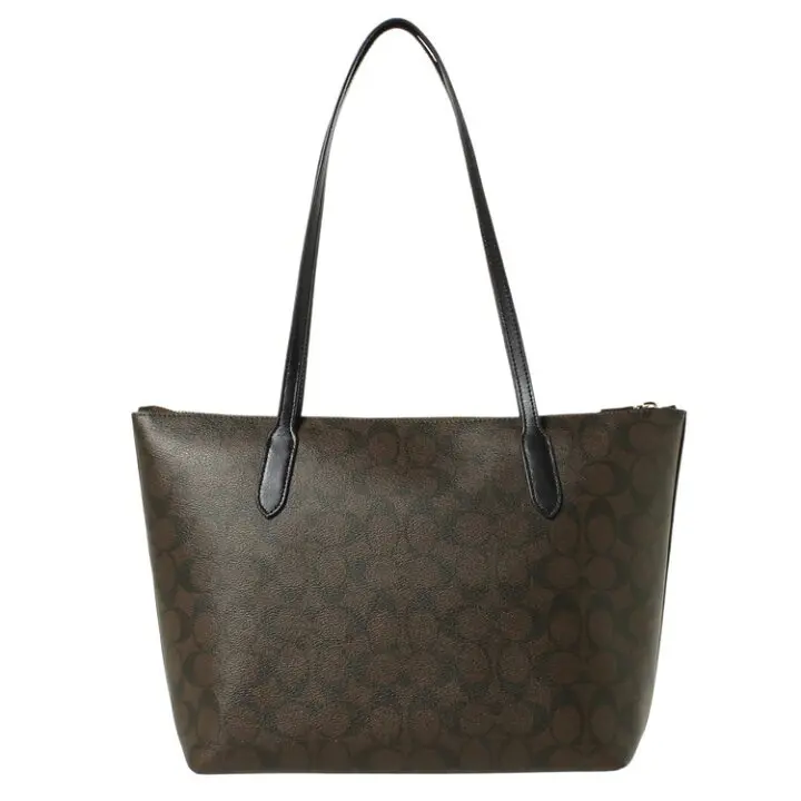 Alternative view of Túi Coach Zip Top Tote In Signature ‘Brown’ 4455-IMAA8