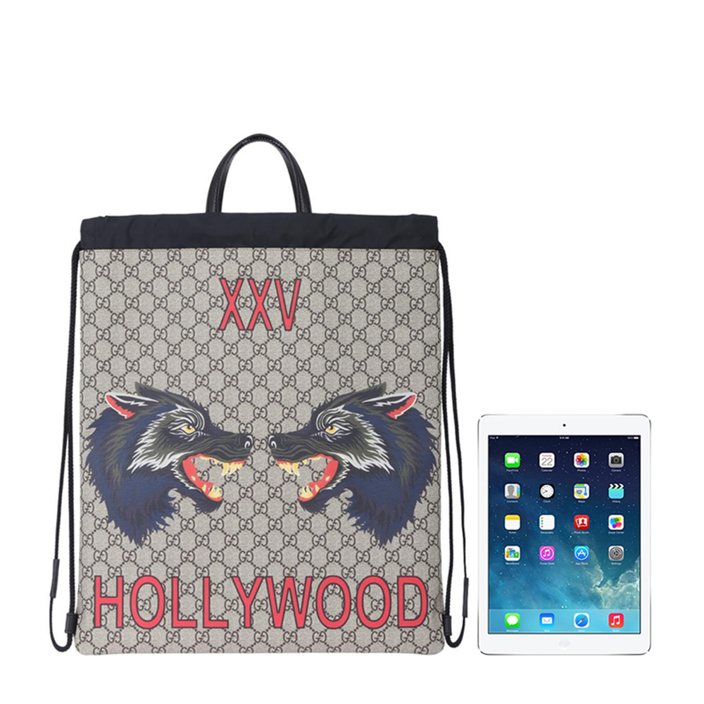 Balo Gucci Printing Logo ‘Light Brown’ 473872-9HVCT-8697 - Ảnh 2