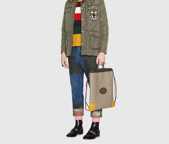 Alternative view of Balo Gucci Vintage Metallic Tiger Head Logo ‘Brown’ 473872-K9RKT-8858