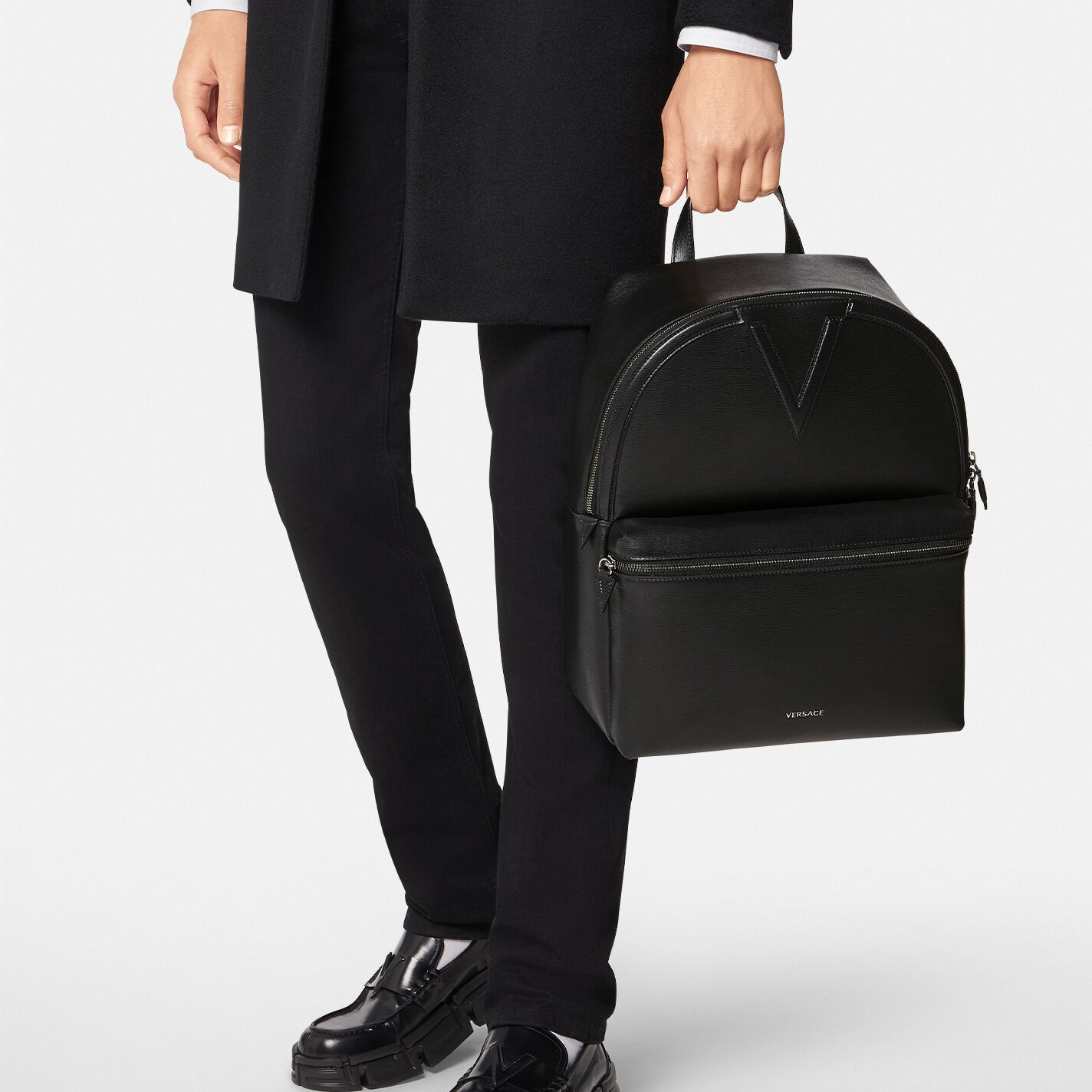 Balo Versace V Leather BackPack 1000745-1A00593-1B00E - Ảnh 3