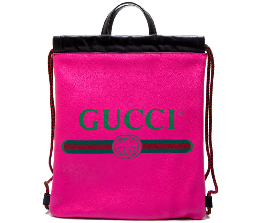 Balo Gucci Logo Print Drawstring ‘Pink’ 523586-0GCBT-8841