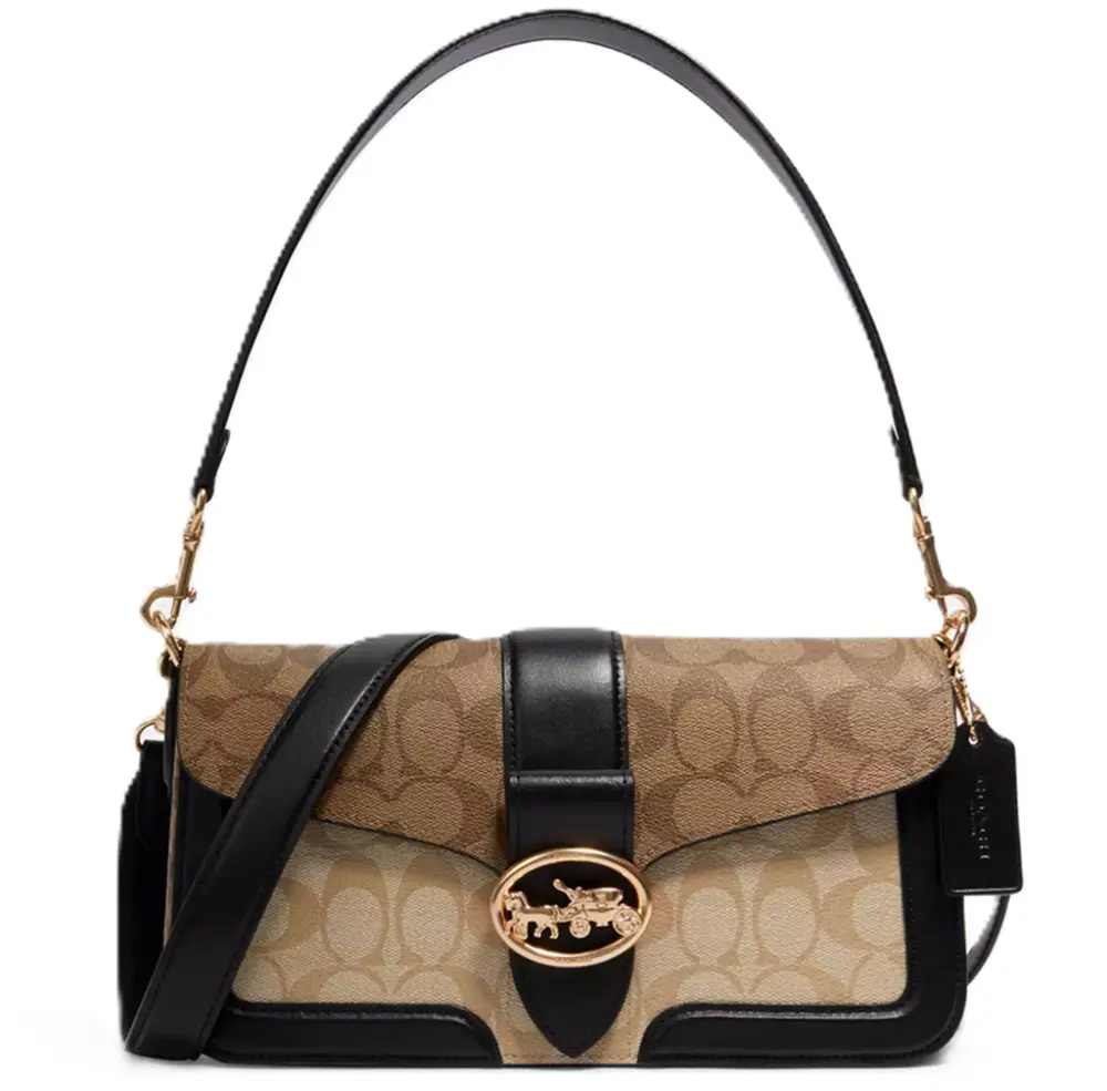 Túi Coach Georgie Blocked Signature Canvas ‘Khaki’ 5509-IMRKY