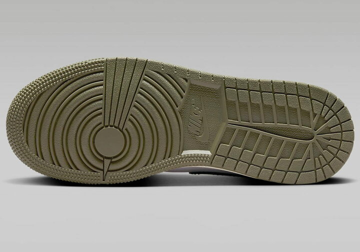 Giày Nike Jordan 1 Low GS 'Black Toe Medium Olive' 553560-092 - Ảnh 3