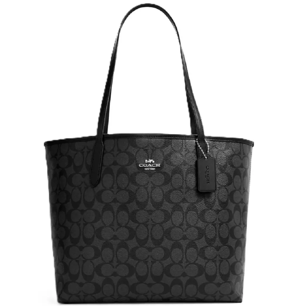 Túi Coach City Tote In Signature Canvas Bag 'Black' 5696-SVTSQ