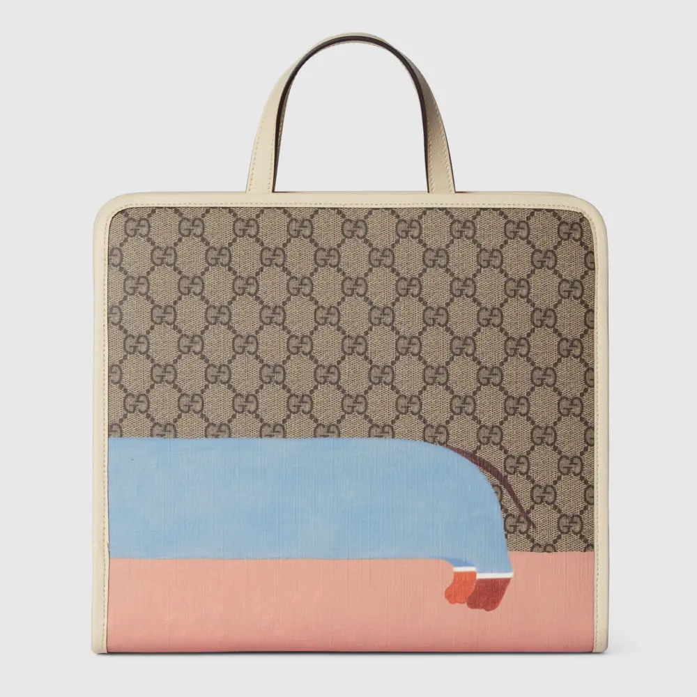 Alternative view of Túi Gucci Dog Print Tote ‘Beige Dark Brown’ 605614-FADK6-9775