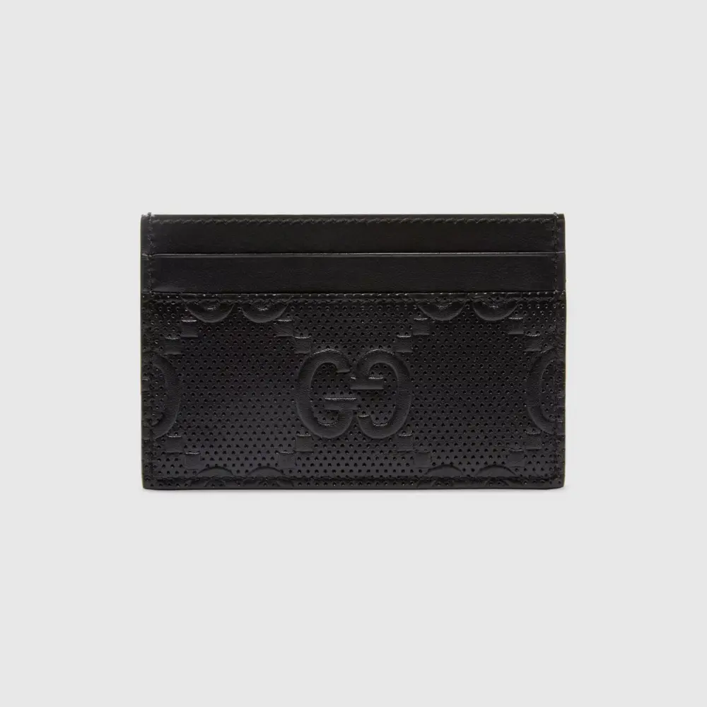 Ví Gucci GG Embossed Card Case ‘Black’ 625564-1W3AN-1000 - Ảnh 3