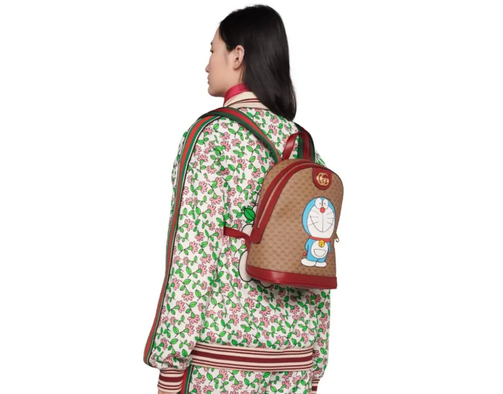 Balo Gucci x Doraemon Backpack ‘Beige’ 647816-2VOAG-8595 - Ảnh 3