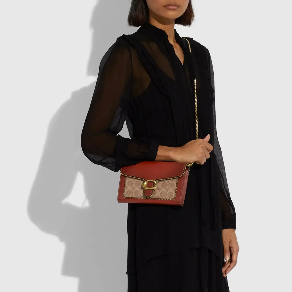 Alternative view of Túi Coach Tabby Chain Clutch ‘Red Brown’ 6909-B4NQ4